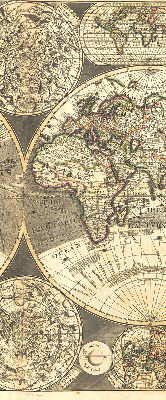 Store occultant fenêtre carte du monde
