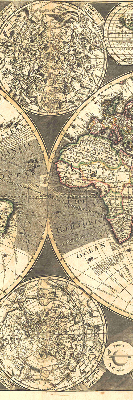 Store occultant fenêtre carte du monde