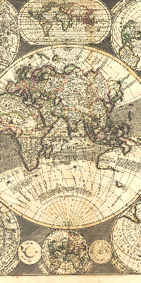 Store occultant fenêtre carte du monde