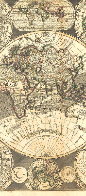 Store occultant fenêtre carte du monde