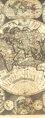 Store occultant fenêtre carte du monde