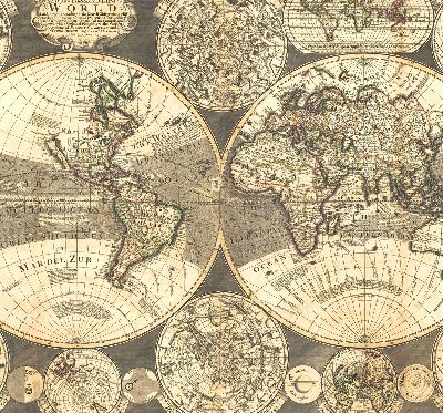 Store occultant fenêtre carte du monde
