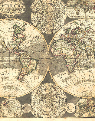 Store occultant fenêtre carte du monde