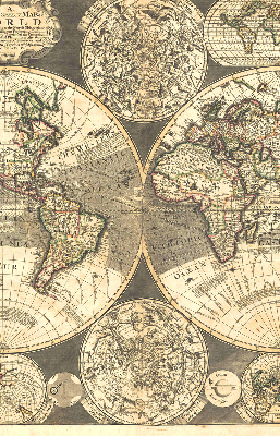Store occultant fenêtre carte du monde