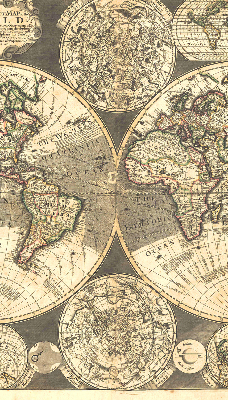 Store occultant fenêtre carte du monde