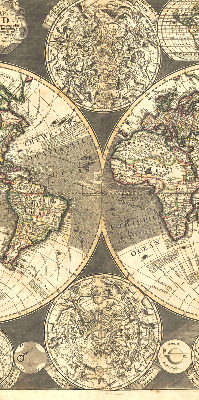 Store occultant fenêtre carte du monde