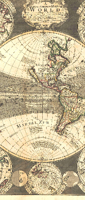 Store occultant fenêtre carte du monde