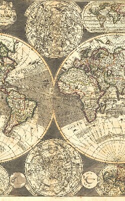 Store occultant fenêtre carte du monde