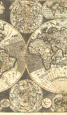 Store occultant fenêtre carte du monde