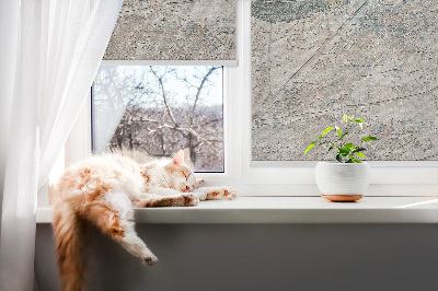 Store fenêtre intérieur avec feuilles reflétées