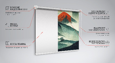 Store enrouleur occultant avec motif montagnes dans le brouillard