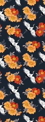 Store occultant fenetre fleurs et grues
