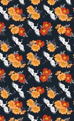 Store occultant fenetre fleurs et grues