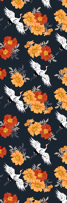 Store occultant fenetre fleurs et grues