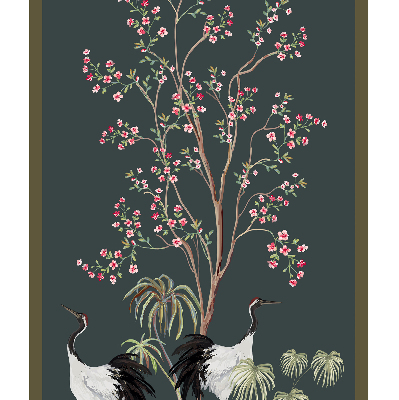 Store occultant fenêtre avec motif d’oiseaux près du rosier