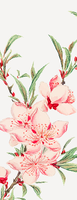 Store occultant fenêtre à fleurs roses