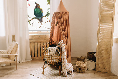 Store occultant fenêtre avec motif d’oiseaux sur une branche