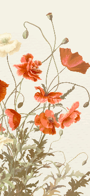 Store enrouleur occultant avec motif coquelicots