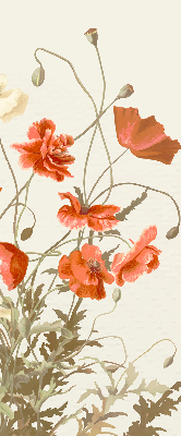 Store enrouleur occultant avec motif coquelicots