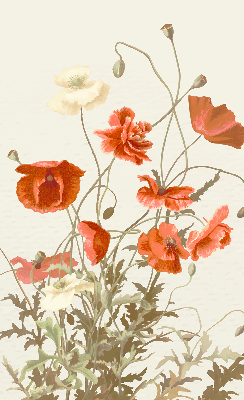 Store enrouleur occultant avec motif coquelicots