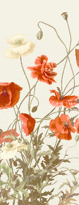 Store enrouleur occultant avec motif coquelicots