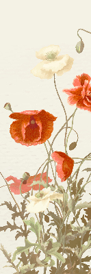 Store enrouleur occultant avec motif coquelicots