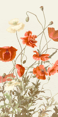 Store enrouleur occultant avec motif coquelicots