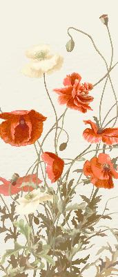 Store enrouleur occultant avec motif coquelicots