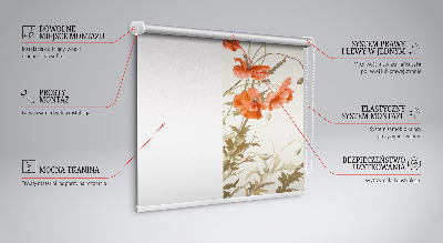 Store enrouleur occultant avec motif coquelicots