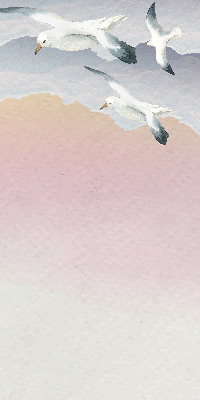 Store enrouleur occultant avec motif d'oiseaux volants