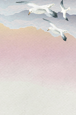 Store enrouleur occultant avec motif d'oiseaux volants