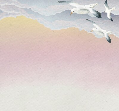 Store enrouleur occultant avec motif d'oiseaux volants