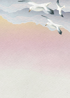 Store enrouleur occultant avec motif d'oiseaux volants
