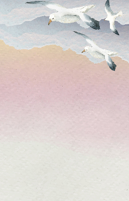 Store enrouleur occultant avec motif d'oiseaux volants