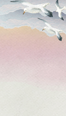 Store enrouleur occultant avec motif d'oiseaux volants