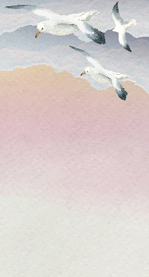 Store enrouleur occultant avec motif d'oiseaux volants