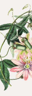 Store enrouleur occultant à motif fleur rose