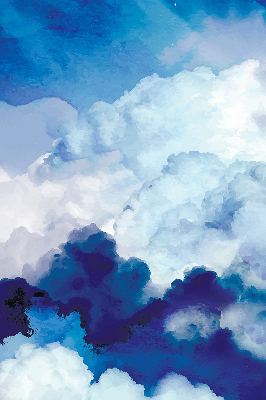 Store occultant fenêtre avec motif nuages