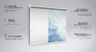 Store occultant fenêtre avec motif nuages