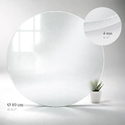 Plateau en verre rond Translucide