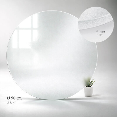 Plateau en verre rond Translucide