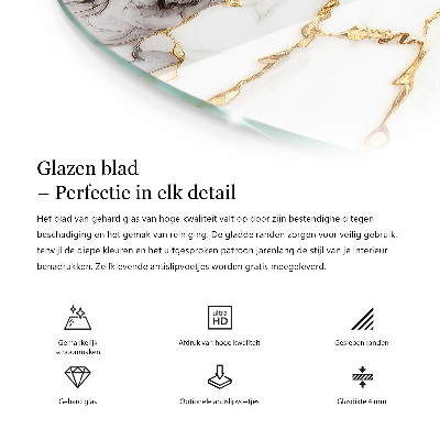 Plateau en verre avec impression Mosaïques décoratives avec détails