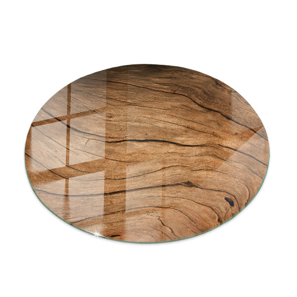 Plateau en verre rond Motif forestier élégant