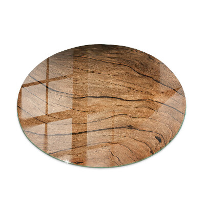 Plateau en verre rond Motif forestier élégant