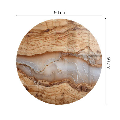 Plateau en verre avec impression Bois en harmonie avec la résine