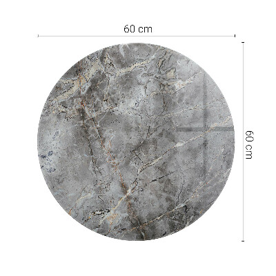 Plateau en verre rond Motif marbré élégant