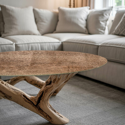 Plateau en verre avec impression Le charme du bois naturel