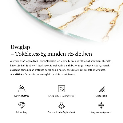 Plateau en verre rond La structure écologique du bois