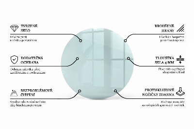 Plateau en verre rond transparent