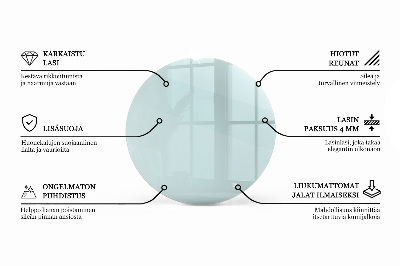 Plateau en verre rond transparent